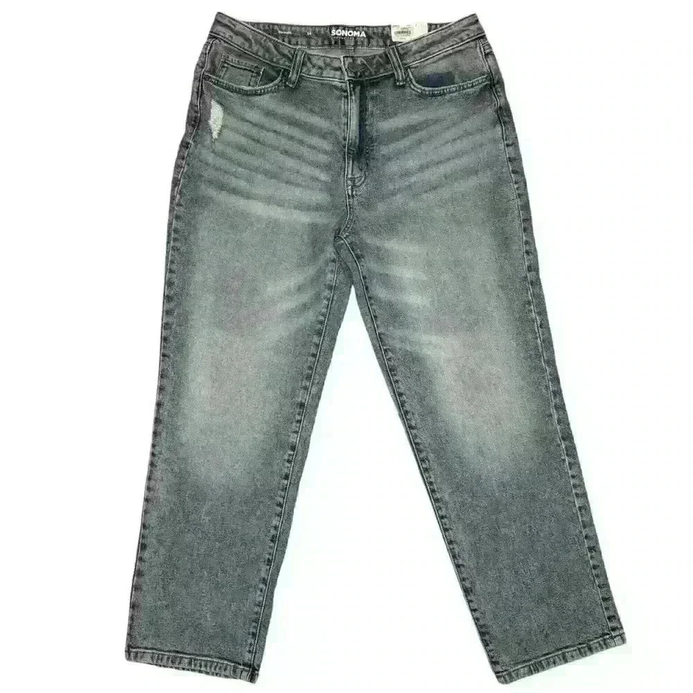Sonoma Straight Leg Vintage Style Jeans Womens 14 High Rise NWT